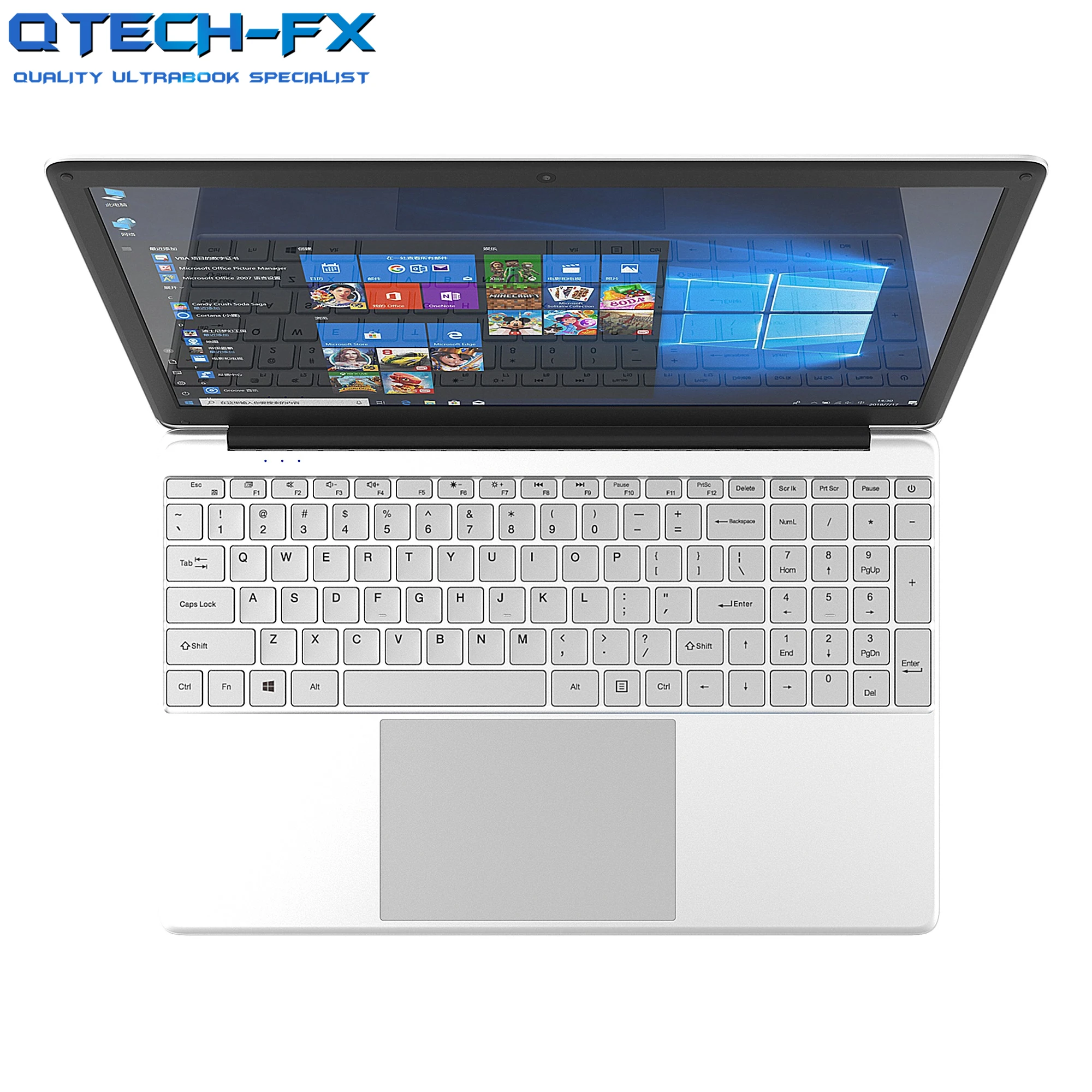 Ультрабук 15 6 дюйма 4-ядерный процессор Intel 12 Гб ОЗУ 64 ГБ SSD + 500 HDD Windows с подсветкой