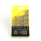 Набор сверл из титана с круглым хвостовиком и покрытием HSS, 13 шт., 1,5-6,5 мм