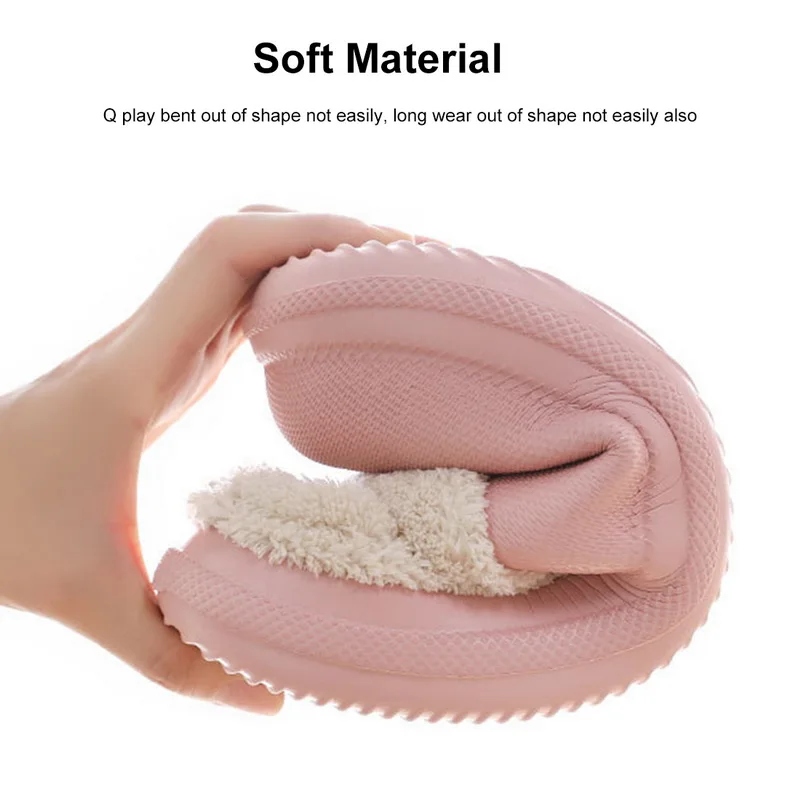 Женская домашняя обувь Зимние тапочки Домашние унисекс Мягкие без застежек с