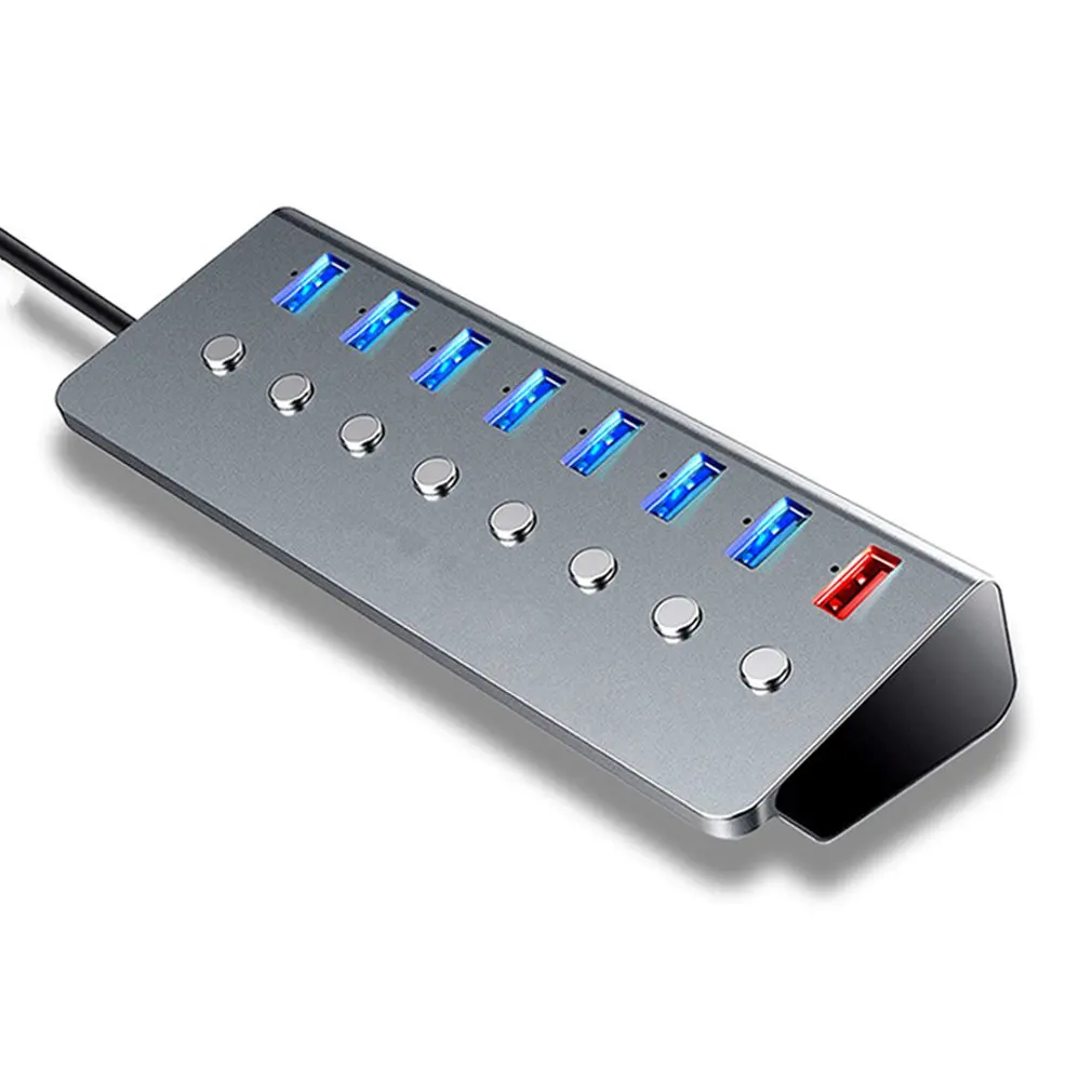 

Multifunctional USB3.0 8 Ports Powered HUB USB Extension With On/Off Switches Adapter Support Splitter Computer Accessories