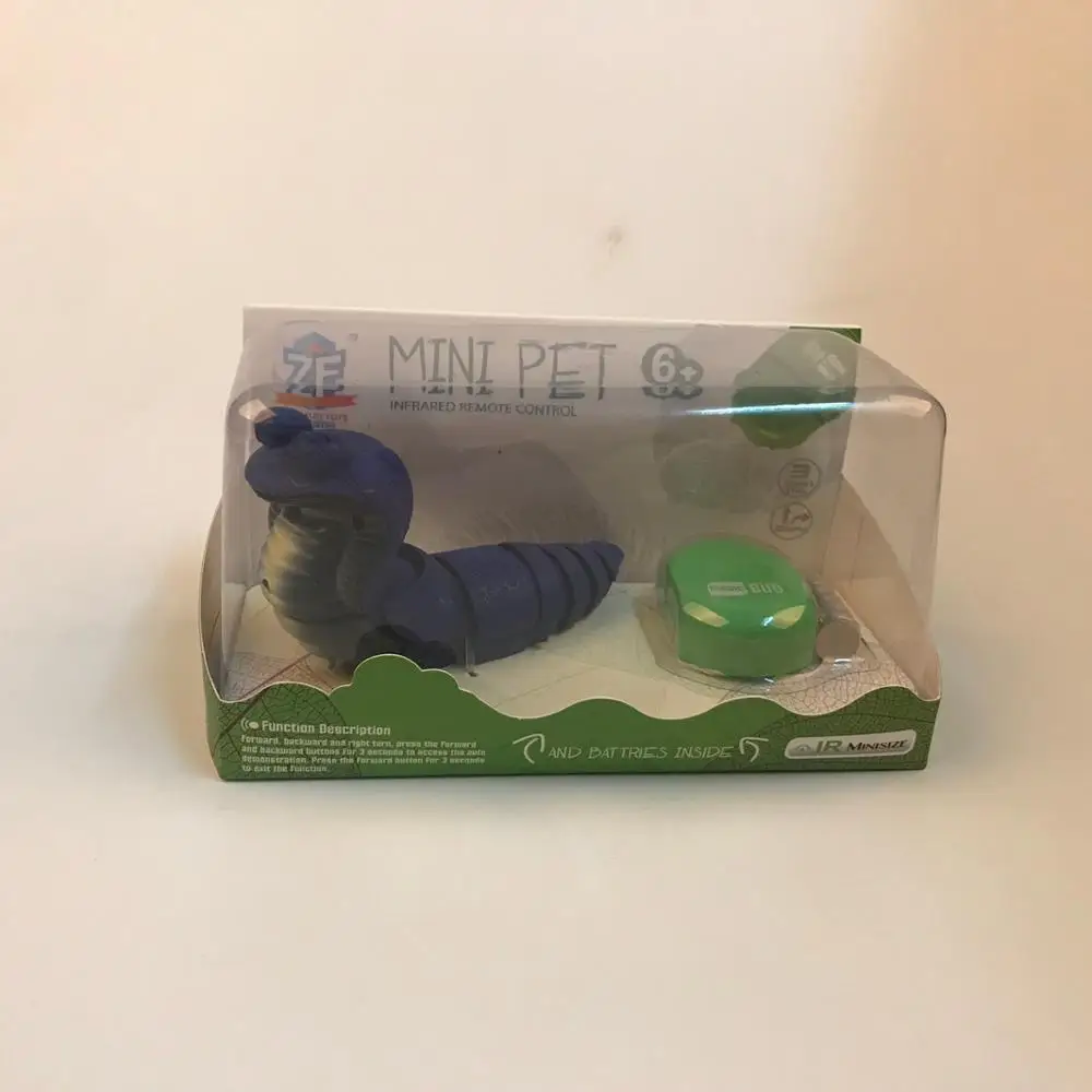 blue with Package Impulls RC Змея с дистанционным управлением Гремучая змея мини змея животное трюк ужасающий озорство игрушки для детей Забавный подарок - Цвет: blue with Package