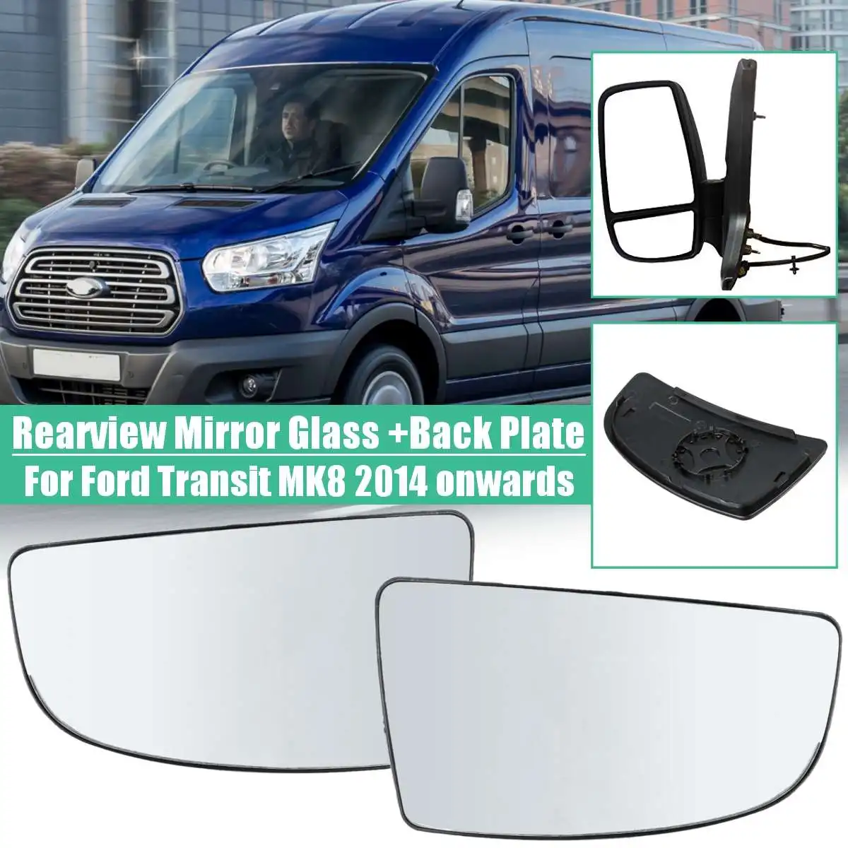 Стекло для зеркала заднего вида Ford Transit MK8 2014 2015 2016 2017 2018 аксессуары автомобиля с
