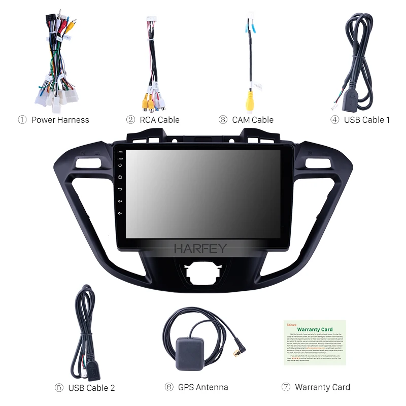 Harfey Android 8 1 Автомобильный GPS стерео радио аудио плеер для 2017 2018 2019 Ford JMC Tourneo высокая