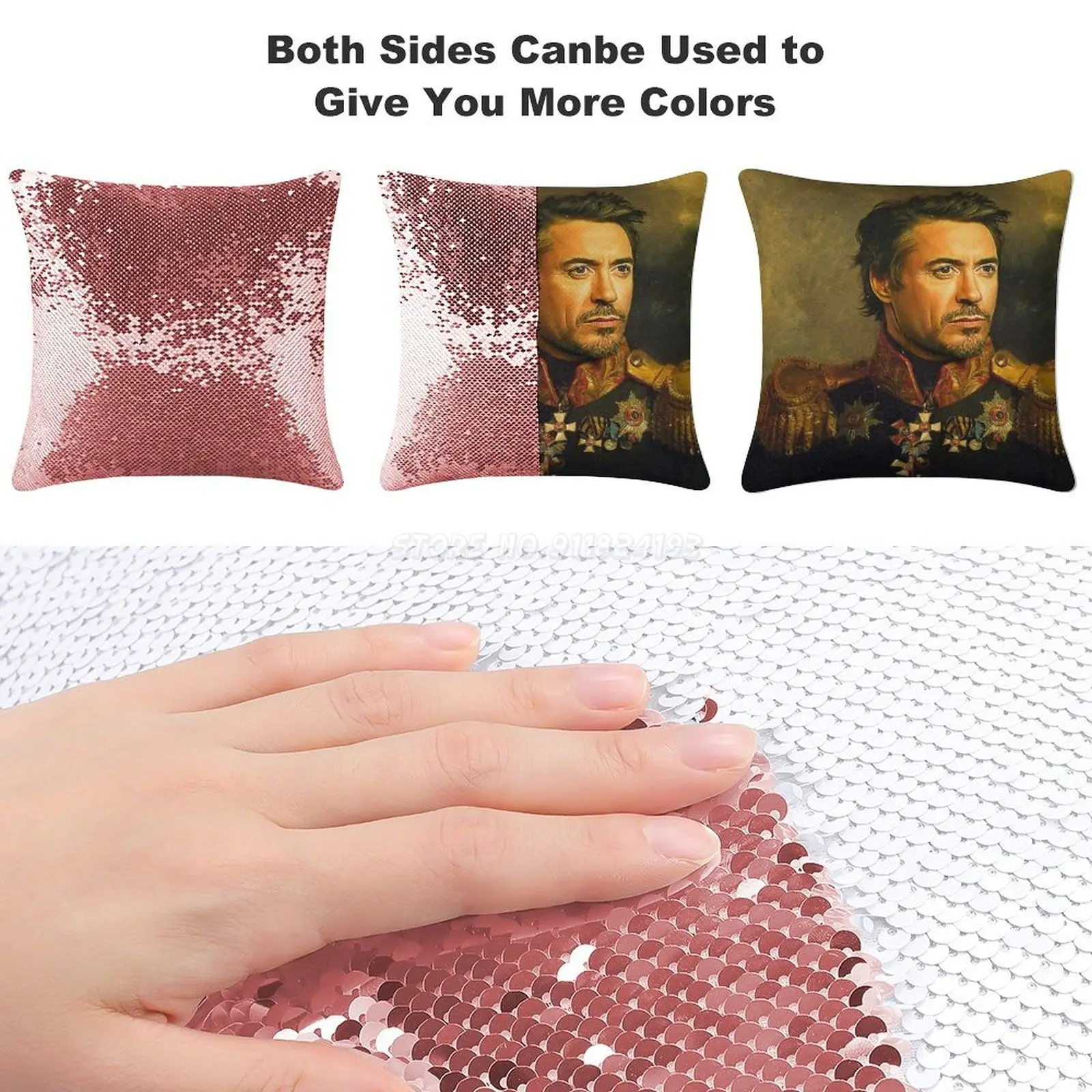 Роберт Дауни-младший-Чехол на подушку с блестками замену 40 см x Дауни младший