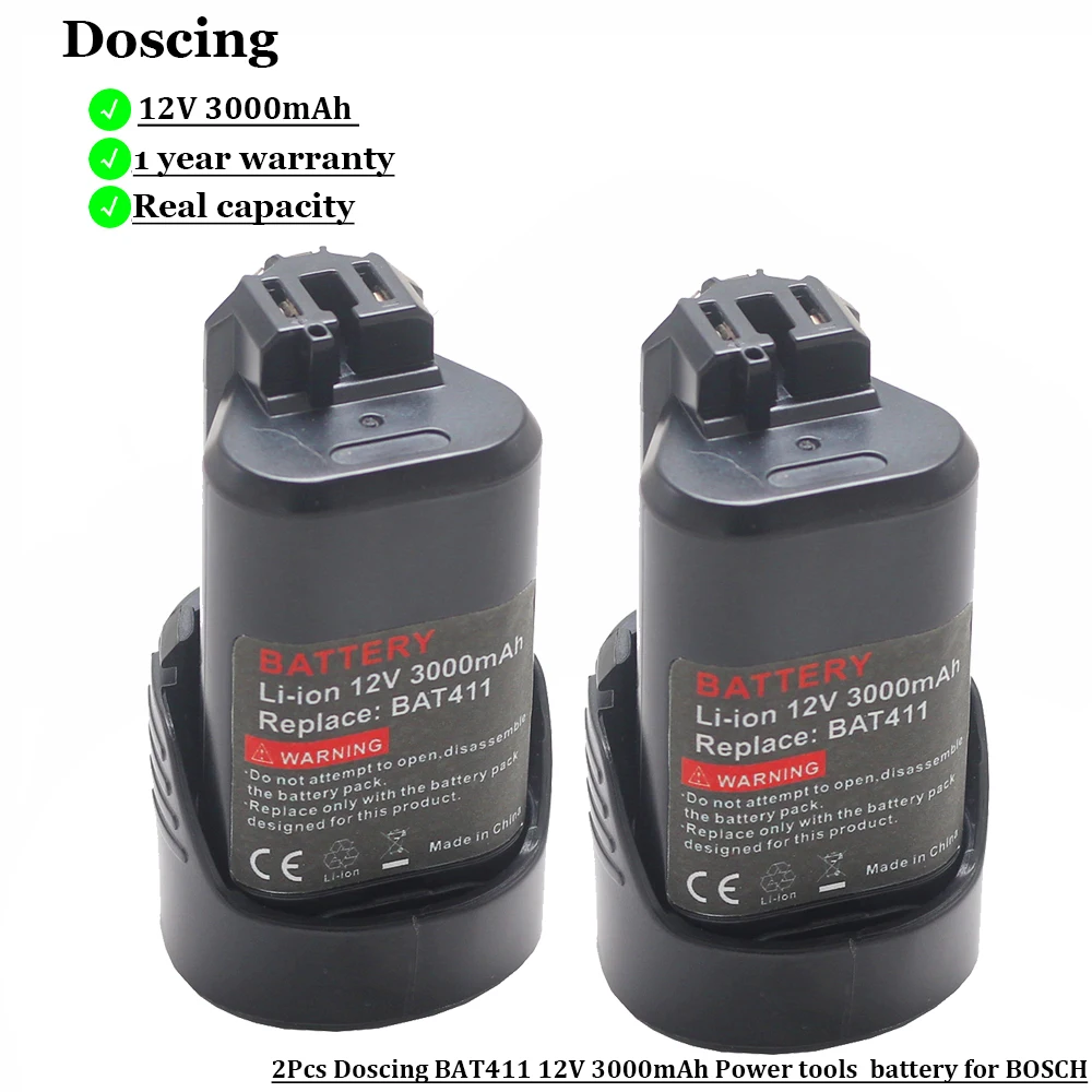 Doscing 10 8 V 3000mAh аккумуляторные батареи дрели инструменты батарея для замены BAT411