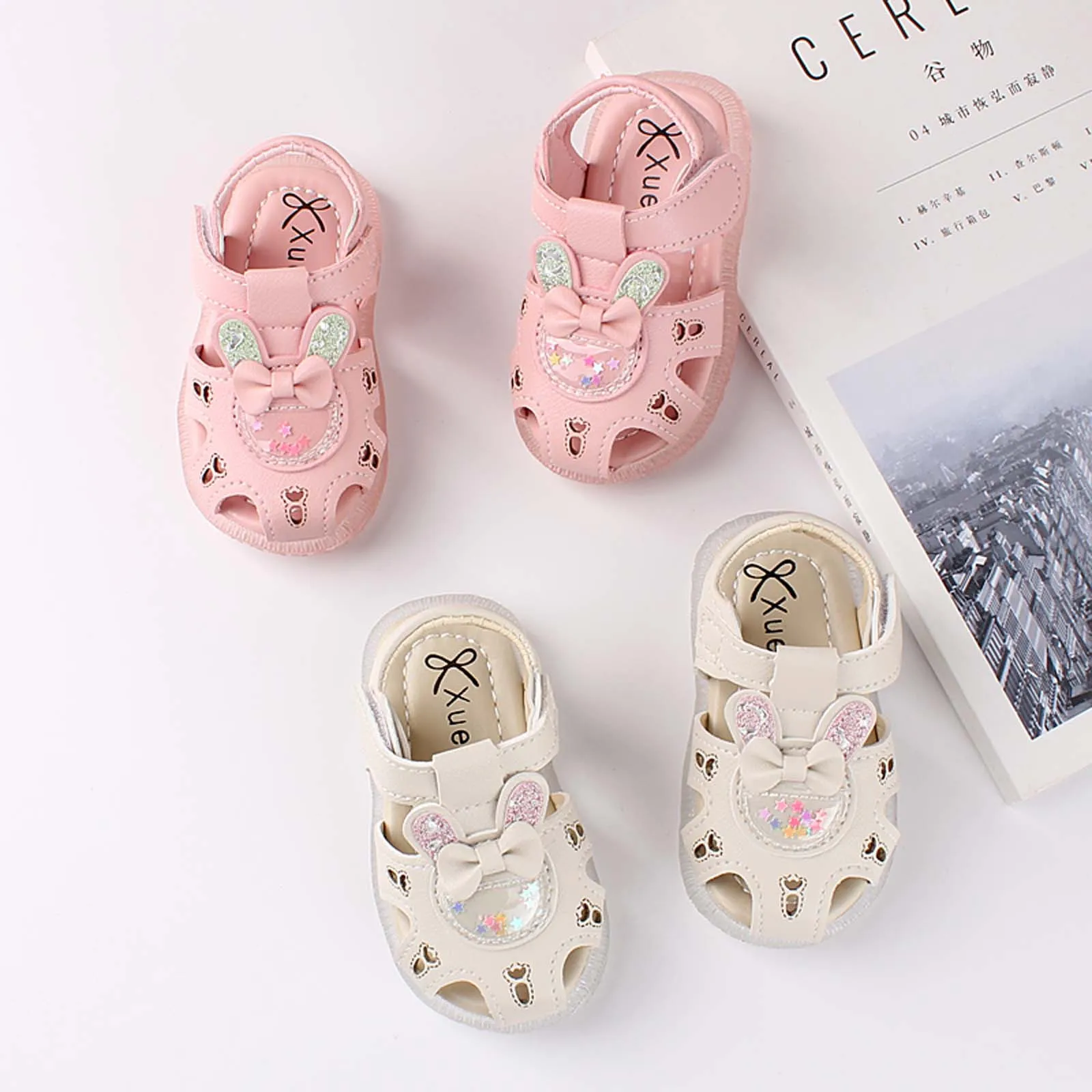 

6-24M Sandals For Girls Toddler Little Baby Kids Girl Cartoons Anti-kick Non-slip Shoes Sandals E1