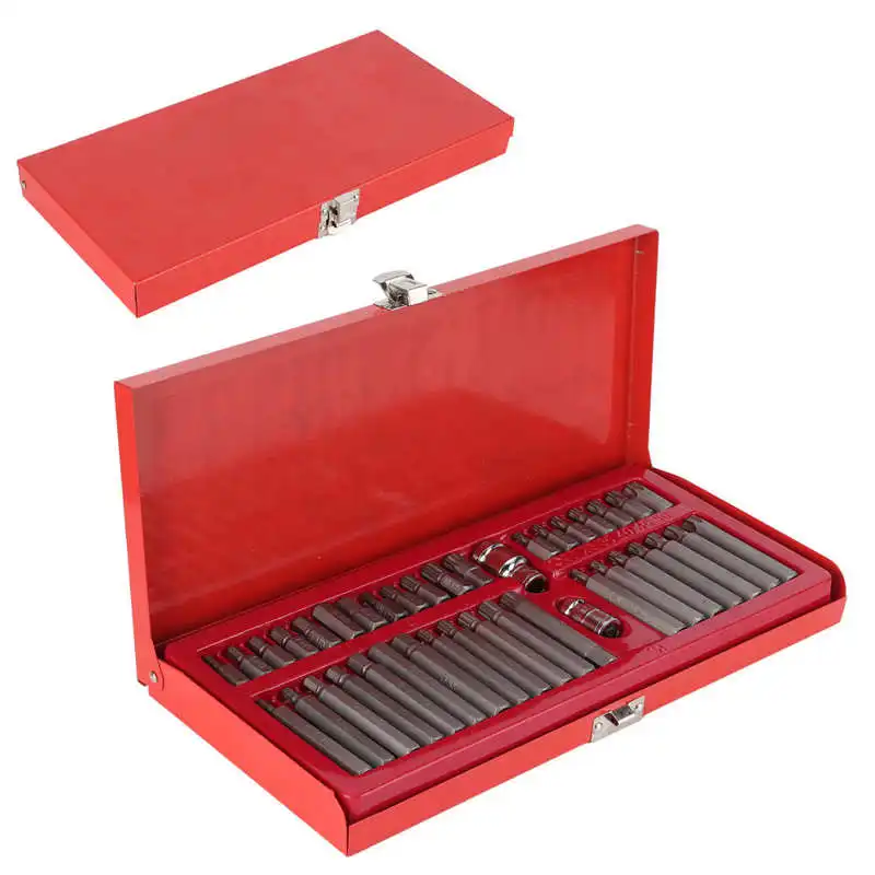 

Vehicle Maintenance Hand-Held Repair Tool Box /set Wrench Star Spline Hex Socket Bit Kit 1/2in 3/8in Drive with
