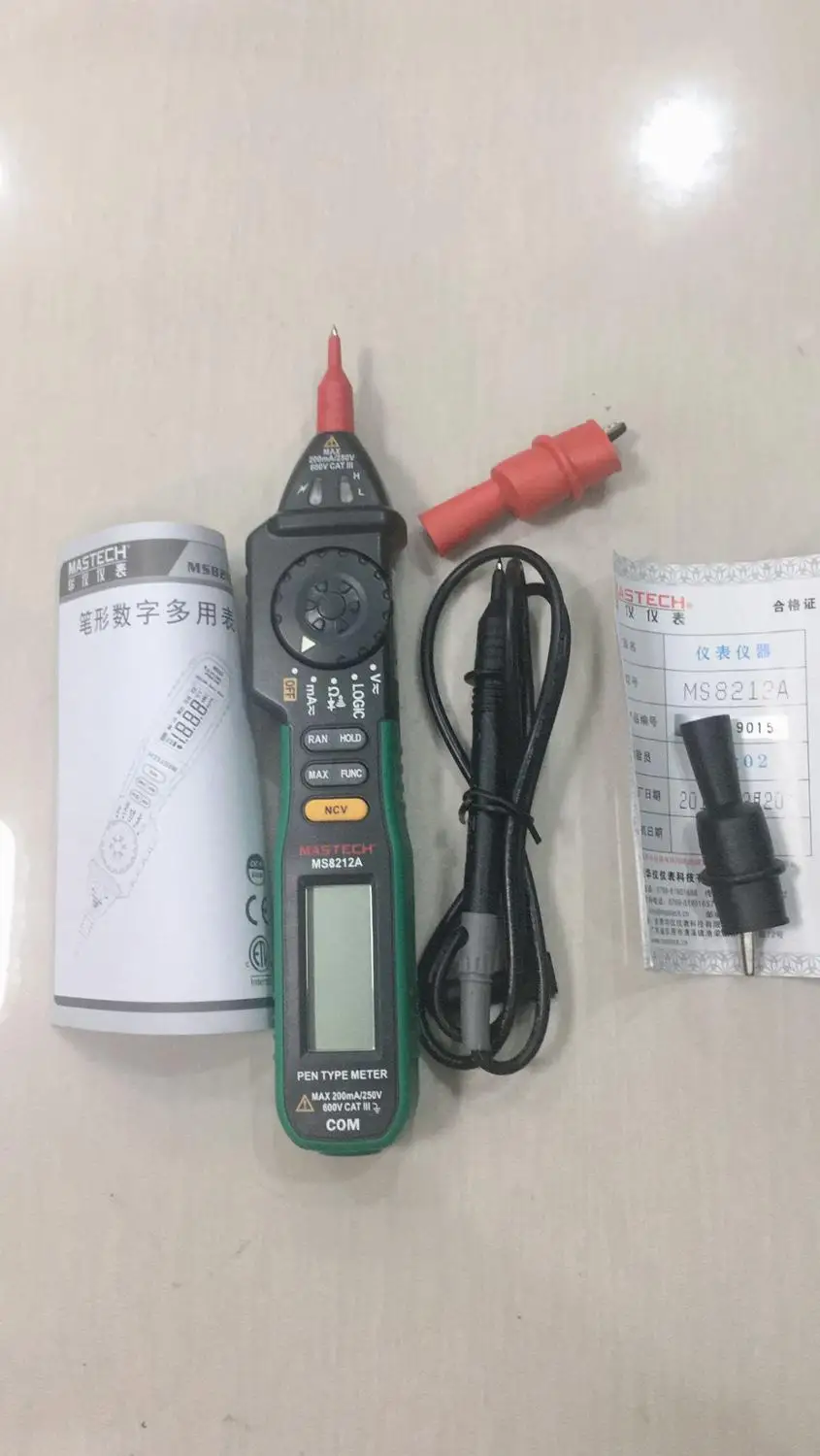 MASTECH MS8212A Тип Ручки Цифровой мультиметр Multimetro DC тестер напряжения переменного