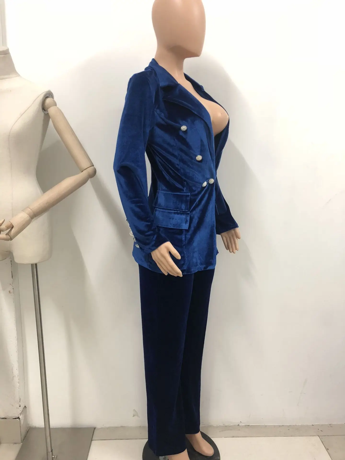 Бархатный блейзер OL формальный Рабочий костюм куртка для женщин тонкий длинный