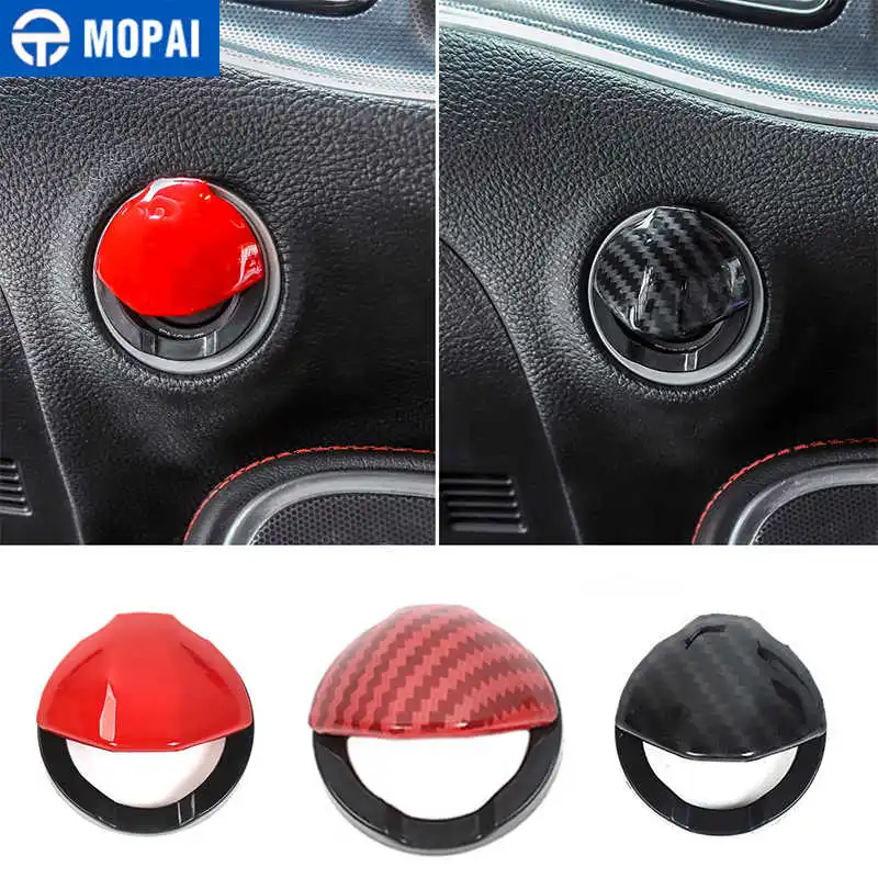 

MOPAI Accessories for Dodge Challenger 2015+ Car Engine Start Stop Switch Button Decoration Cover for Dodge Challenger 2015+