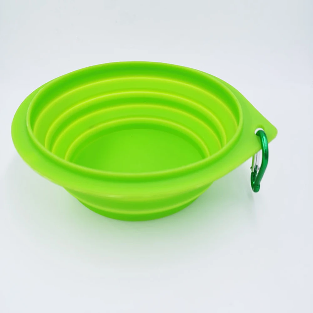 

500ml Large Collapsible Dog Pet Folding Silicone Bowl Outdoor Travel Portable Puppy Food Container Feeder Dish Bowl