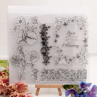 butterfly lace transparent silicone stamp cutting diy hand account scrapbooking rubber coloring embossed diary decor reusable