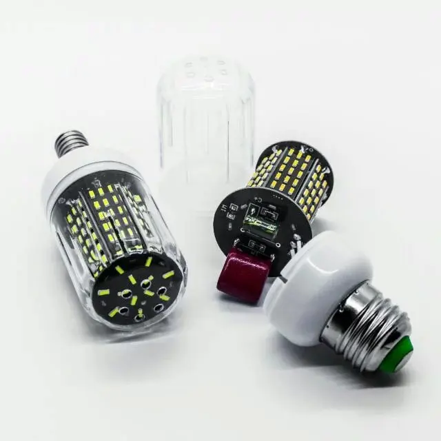 Светодиодная лампа 4014 SMD без мерцания E27 E14 220 В светодиодная 36 56 72 96 138 светодиодов
