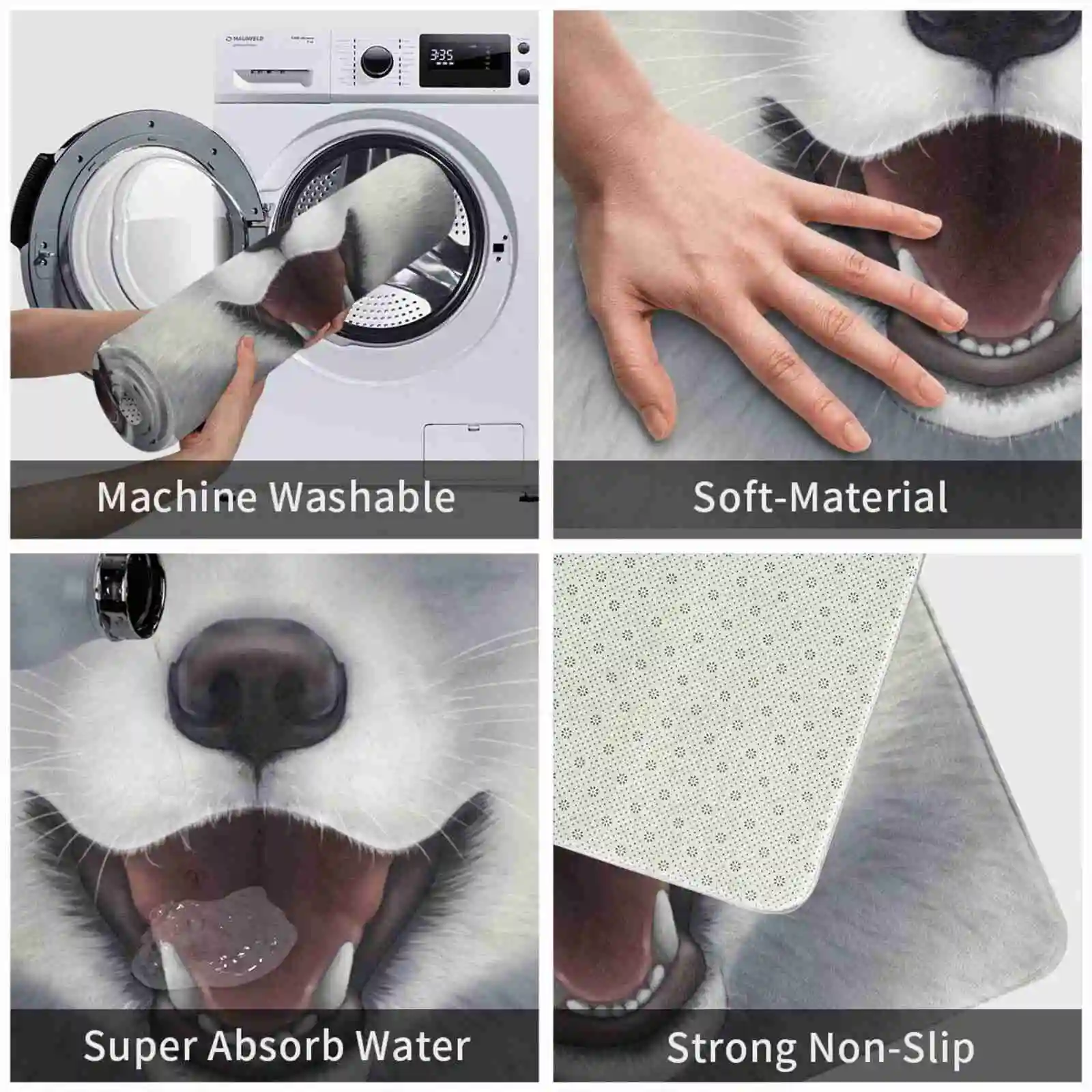 Маска для лица с изображением арктической лисы коврик ног домашний лиса