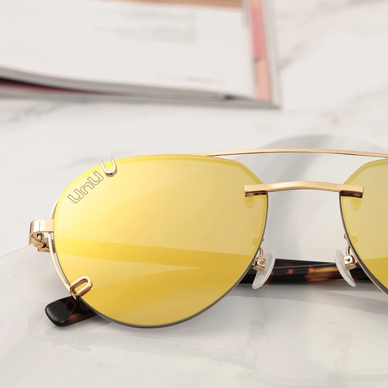 

2021 Oversize dGold Lens Metal Bar Oval Men Sunglasses 2021 Sun Shades Men's sunglasses Men Designer Eyepieces Punk Steampunk