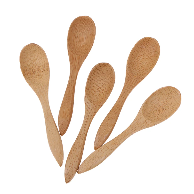 5 шт./лот ложка для бамбукового джема детская меда кофейная деликатное кухонное