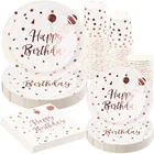 Набор одноразовой посуды с бронзовыми золотыми точками для вечерние НКИ, поднос из бумаги для детского праздника, дня рождения, вечеринки