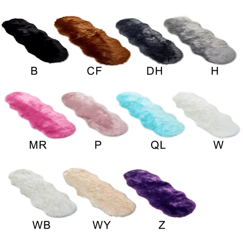 

60 X 180CM Faux Fur Area Rug Long Plush Carpet Shaggy Nordic Style Mat Pad For Living Room Bedroom Sofa Floor Dropship 1pair