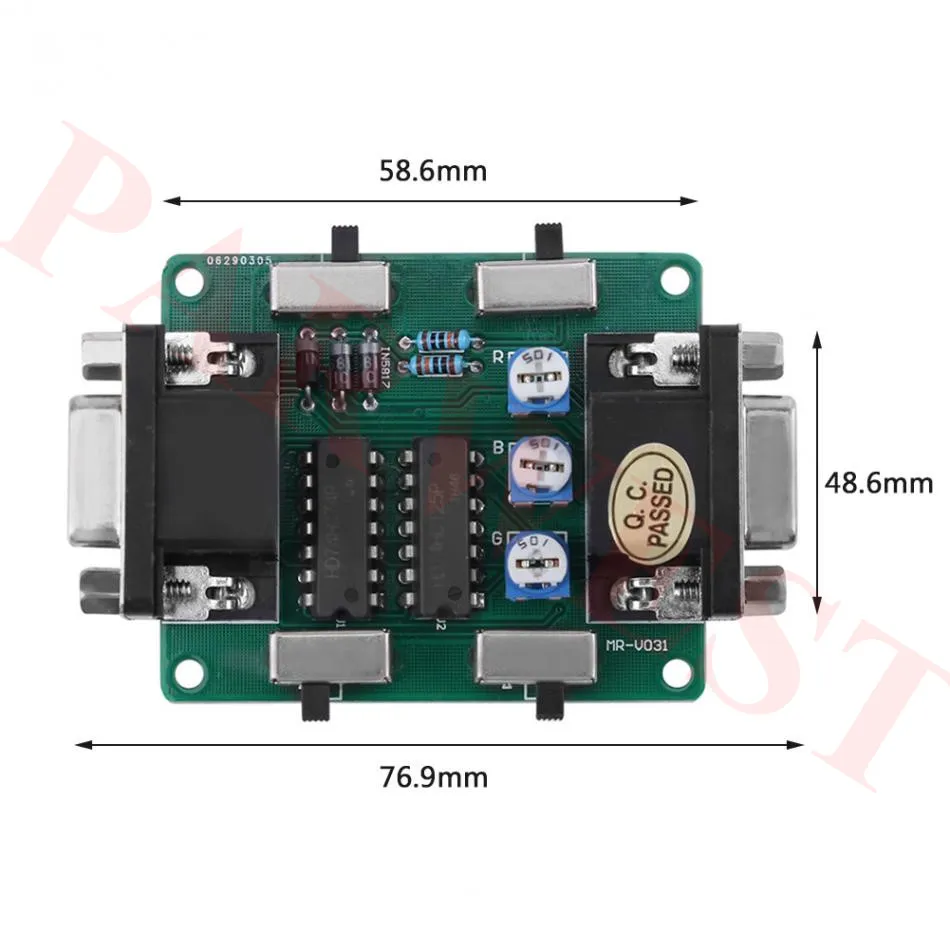 Горячая распродажа сканлайнового генератора Arcade Screen VGA Connection Scan Line Video Effect Power Supply для ретро игроков.