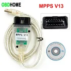 MPPS V13.02 V13 K CAN Flasher Чип для Fiat ECU Программатор Remap OBD2 MPPS Профессиональный Диагностический кабель для Citroen