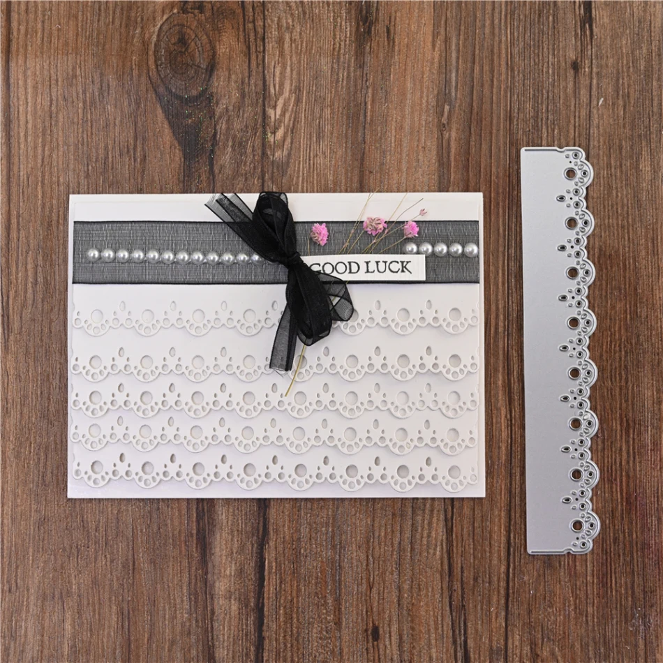 Металлические Вырубные штампы кружевная Цветочная рамка сделай сам скрапбукинг