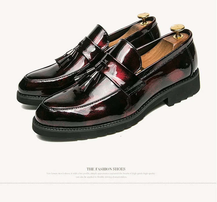 Thick Bottom Mens Dress Shoes Men Bring Brand Wedding Shoes Luxury Italian Casual Office Formal Loafers Boats Leather Shoes Men