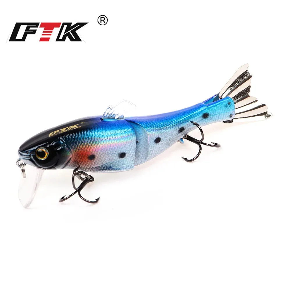 

FTK Fishing Lure Sinking Wobbler 95mm 13g воблер Metal Tail 2 Segments Jointed Fish Swimbait Hard Baits for Pike Bass Trout Lure