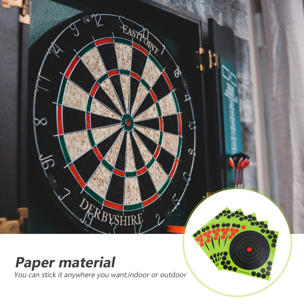 

25pcs Fluorescent Shooting Target Paper Stickers Adhesive Arrow Darts Aiming Stickers (Random Color)