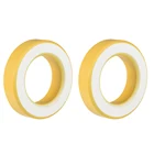 Uxcell 2 шт 35,4x57,7x14 мм Ферритовое кольцо железный порошок тороидные сердечники желтый белый для силовых трансформаторов