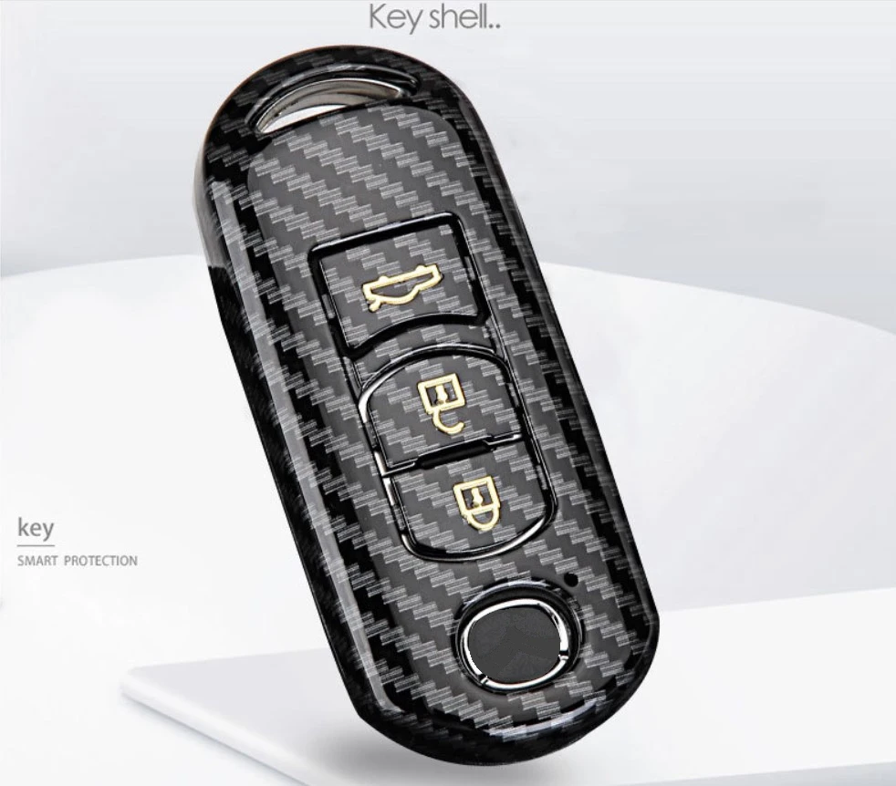 Автомобильный держатель ключа из АБС углеродного волокна для Mazda CX 5 3 6 Atenza Alexa 2/3