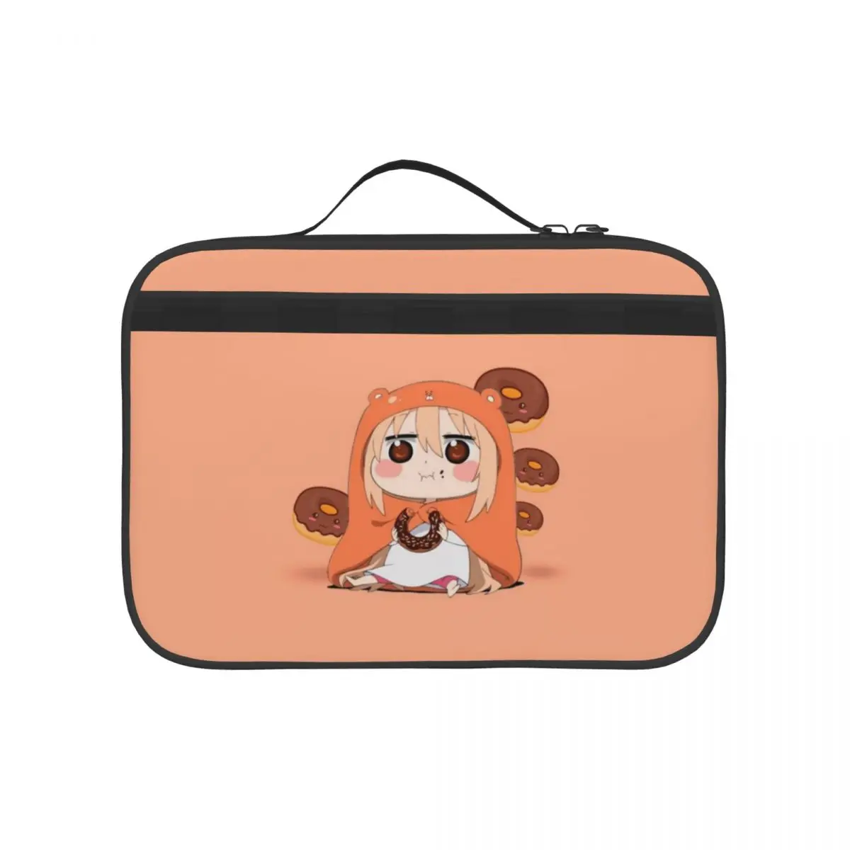 

Himouto Umaru Chan Lunch Bags for Women Insulated Lunch Box Cooler Tote Bag with Front Pocket Reusable Lunch Bag for Men Adults