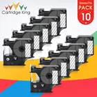 Этикетка для лента DYMO D1, 10 шт., белая, прозрачная 43620, 6 мм