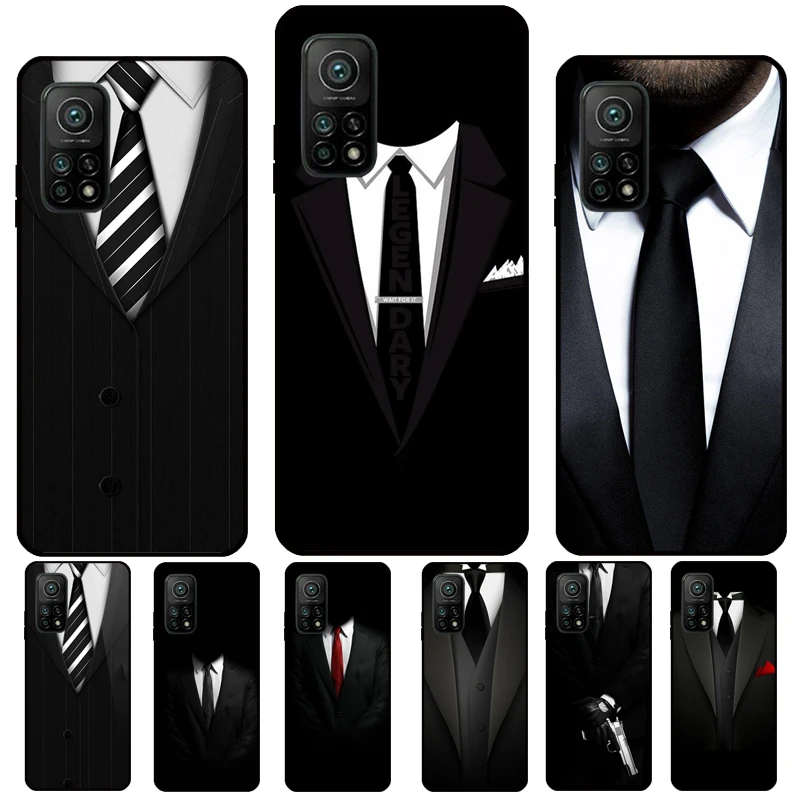 Мужской костюм рубашка галстук чехол для телефона POCO F3 M3 X3 Pro Чехол Funda Xiaomi Mi 11 Note 10