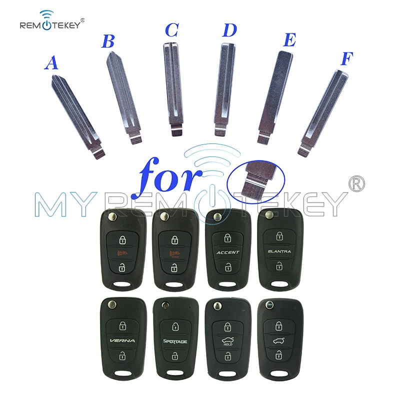 Remtekey 1 шт. 81996-2K000 A B C D E F флип-пластина для ключа Hyundai Accent Genesis I20 I30 Verna Kia Sportage Soul |
