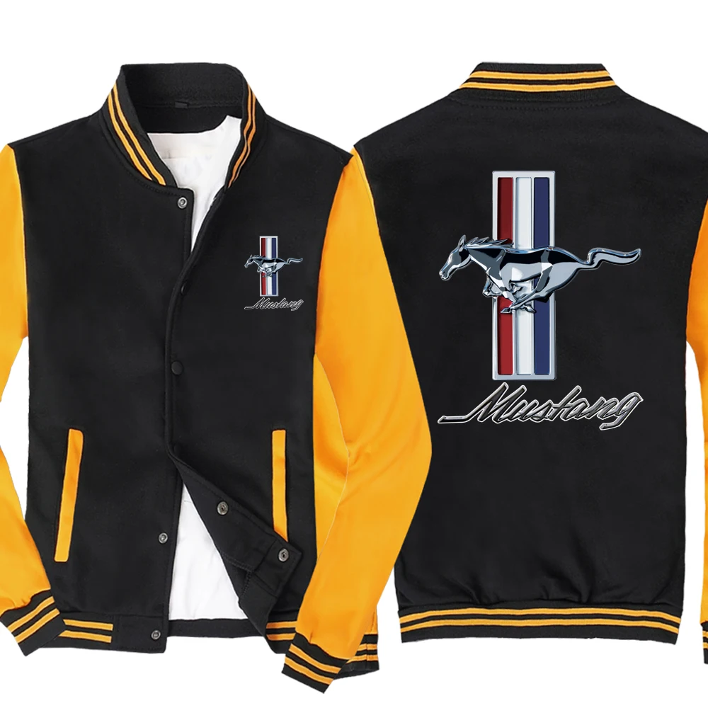 

NEW Fashion Men for Mustang Baseball Jacket Mens Sportswear Casual Sweatshirt Hip Hop Harajuku Unisex Uniform