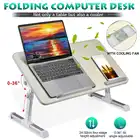 Складной столик для ноутбука, портативный, регулируемый, железный, с вентиляторами