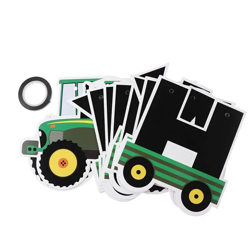 

Tractor Birthday Banner Tractor Garland Bunting For Tractor Birthday Party Supplies Decorations Party Birthday Letter Pull Flag