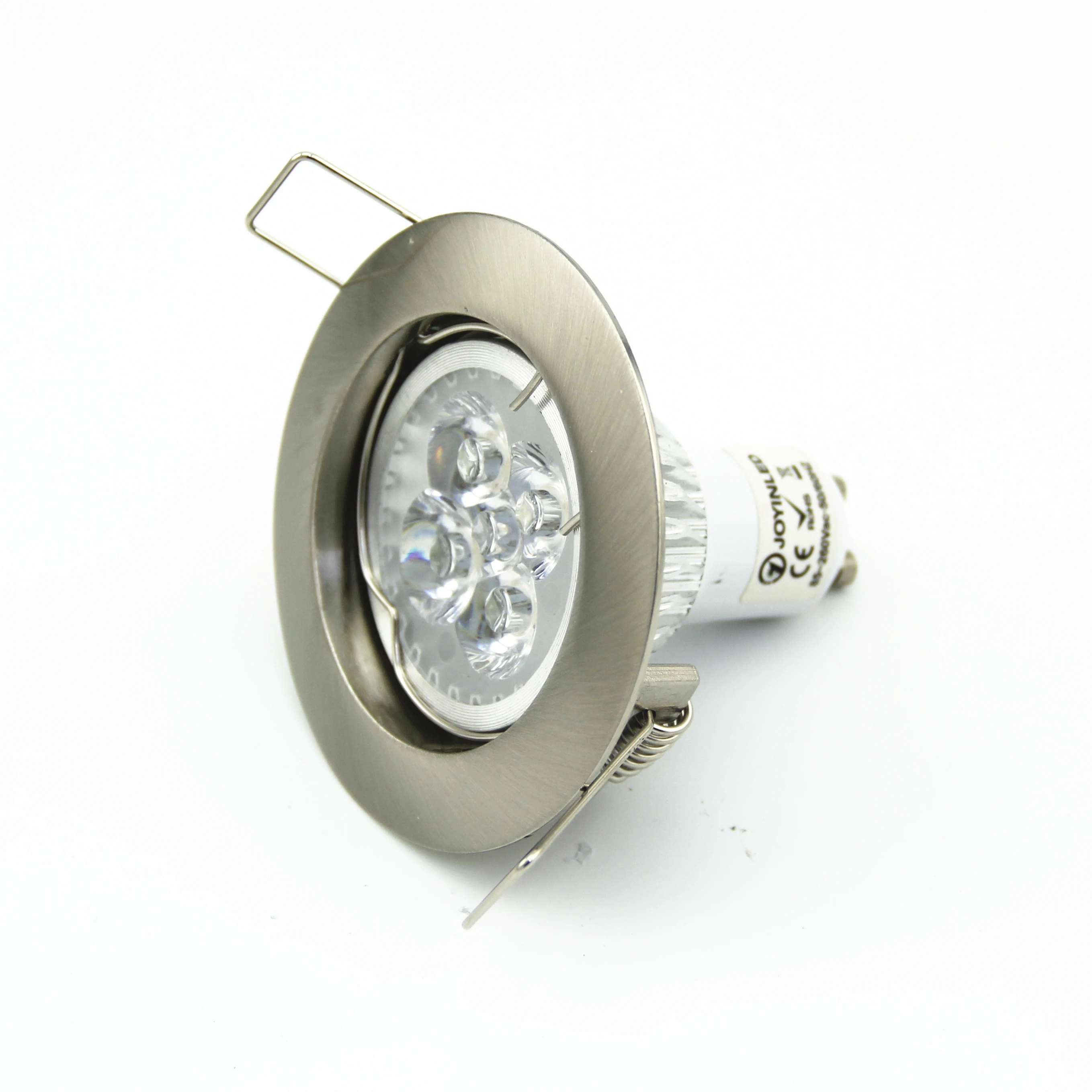 Цинковый сплав круглый мороз белый/сатин никель/черный встроенный