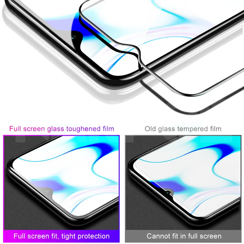 9d tempered glass for xiaomi redmi 8 8a 9 9a 9c k30 screen protector redmi note 9s 8 8t 9 pro max safety protective glass film free global shipping