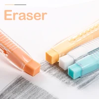 1pcs creative pen shaped pressed rubber pencil eraser painting dust free writing eraser refill painting supplies