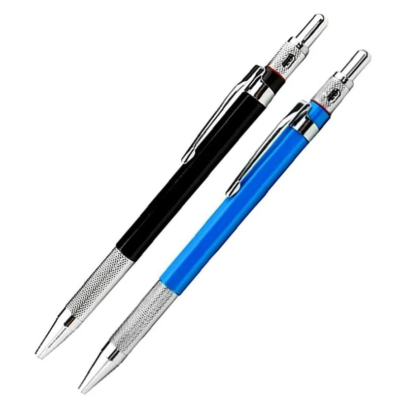 

2 Pcs 2mm Carpenter Pencil Set, Carpenter's Drawing Pencil, Cemented Carbide Marking Tool, Mechanical Pencil