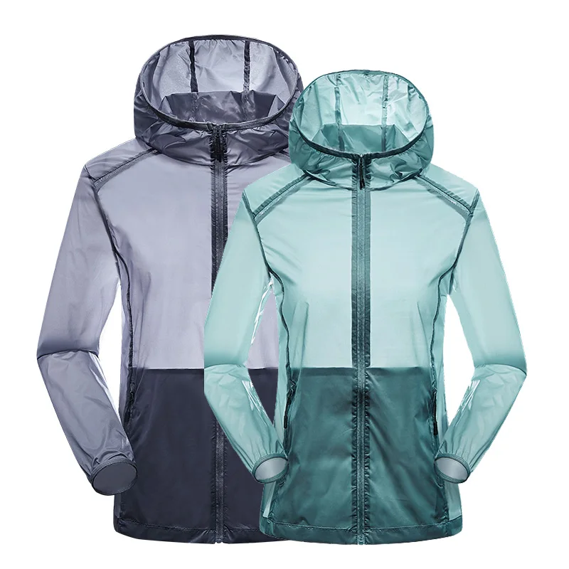 

Men Women Quick Dry Camping Hiking Jackets Waterproof Sun-Protective Outdoor Sports Coats Skin Windbreaker