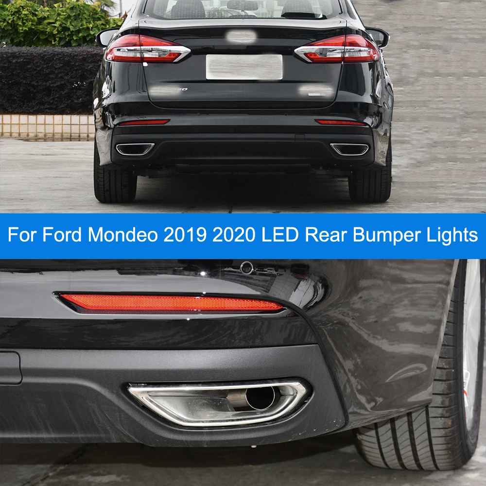 

1 Pair Car Accessories Car LED Rear Bumper Lights with Brake Light and Turn Signal Indicator Functions for Ford Mondeo 2019 2020