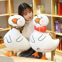new 5060cm simulation animal duck soft doll cute white haired duck soft toy animals plushie doll pillow for kids birthday gifts
