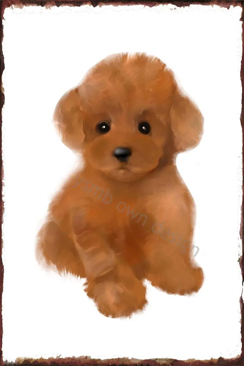 

Игрушечный Пудель, мини пудель, искусство, винтажный металлический знак, Жестяная Табличка, оловянные пластины, Настенный декор, ретро для х...