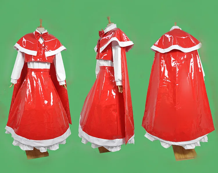 Игра Touhou Project Okazaki Yumemi Косплей костюмы Красный боевая униформа платье полный