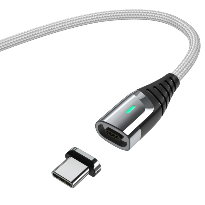 Silver Магнитное зарядное устройство Essager Micro USB кабель для iPhone samsung провод для быстрого заряда Шнур usb type C type-C магнитные кабели для мобильных телефонов - Цвет: Silver