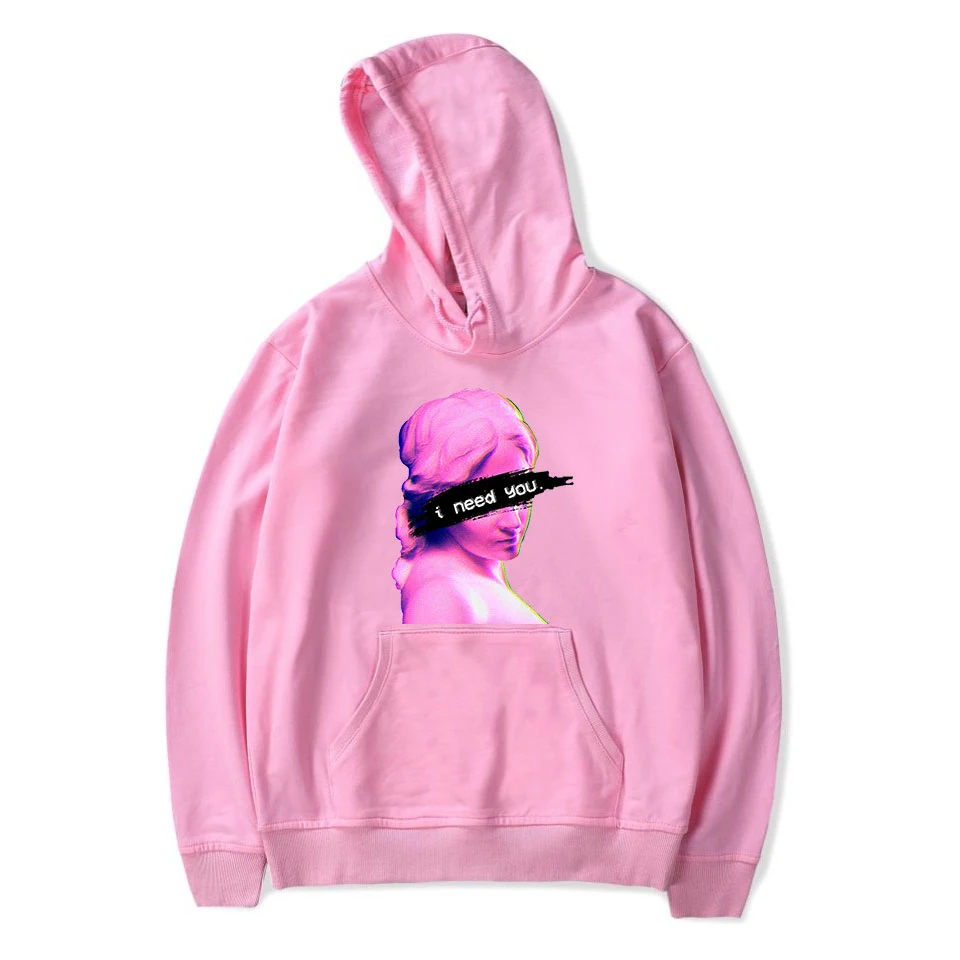 

New Vaporwave Aesthetics Hoodies Men Women Autumn Pullover Harajuku Print Sweatshirt Fashion Women Hoodies Japanese Pink Hoodie