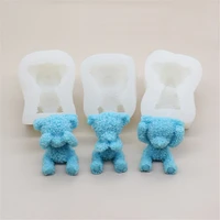 3d bear cover mouth eyes ears shaped silicone fondant cake decorating mold chocolate molds baking tools kitchen accessories