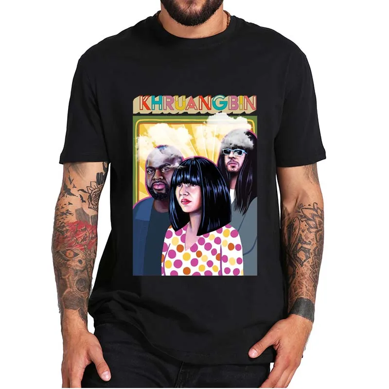 

Khruangbin-T Shirt American Musical Trio Classic DJ Rock Music Essential Summer Tee Shirt 100% Cotton EU Size Crewneck